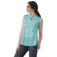 thumbnail image 3 of Moomaya Printed Mandarin Collar Tunic Sleeveless Casual Tank Top Summer Wear, 3 of 6
