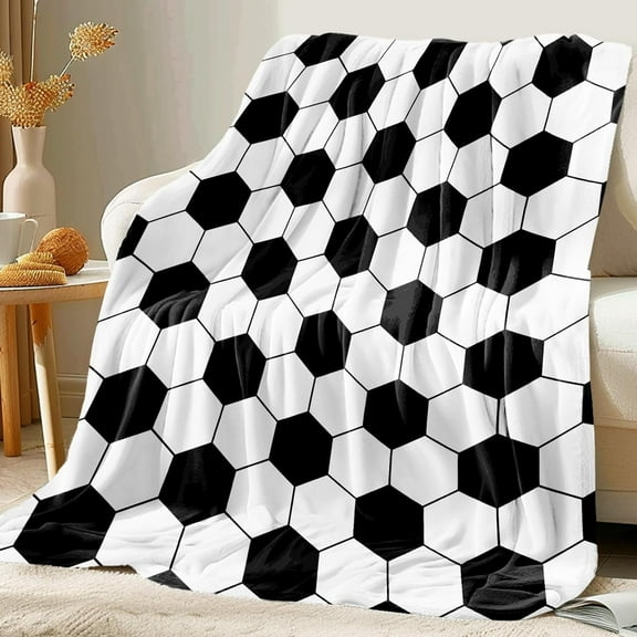 Soccer Blanket, Soft Fleece Throw Blankets for Kids, Unique Baseball Gifts Ideas for Boys and Girls 8-12 Baseball Decor For Couch Bedroom