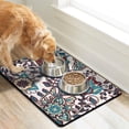 thumbnail image 2 of Colorful Paisley Boho Pet Food Mat - Absorbent Dog Bowl Mat with Artistic Floral Design, Easy to Clean and Durable, 2 of 3