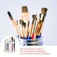 thumbnail image 3 of Miangastore Pen Holder Stand Simple Style Paint Pen Storage Rack White Plastic 1Pack 5.6X5.6X3.9in, 3 of 9