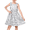 Silver, variant on Sunny Fashion Girls Dress Gray Bow Jacquard Flared Sleeveless Princess Wedding Formal Special 7 Years