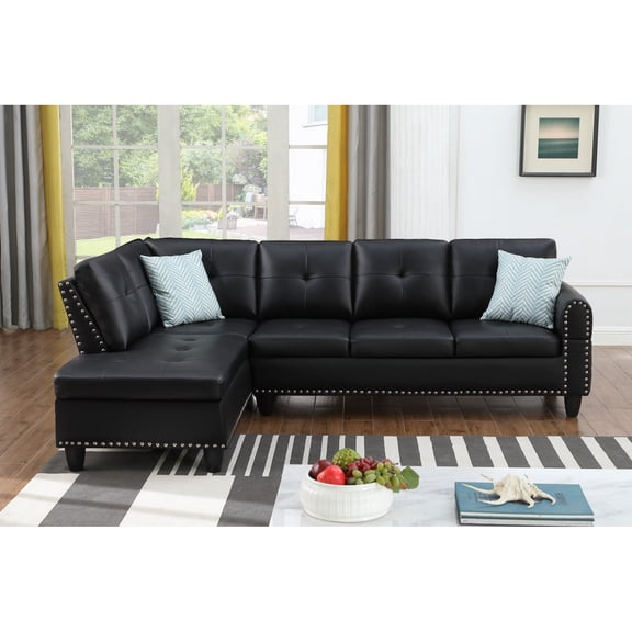 Miekor Furniture 2 - Piece Irine Faux Leather Sectional Sofa 95676