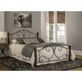 thumbnail image 1 of Hillsdale Furniture Destin Twin Metal Bed with Wood Posts, Brushed Cherry, 1 of 2