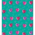 thumbnail image 3 of Teal Duvet Cover Set, Crystal Hearts and Gemstone Valentine's Day Celebrating Romantic Print, Decorative 3 Piece Bedding Set with 2 Pillow Shams, Queen Size, Red Fuchsia Teal, by Ambesonne, 3 of 3