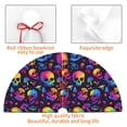 thumbnail image 4 of Yiaed mushroom rainbow color Skull Print Christmas Tree Skirt , Tree SkirtsTree Mat for Christmas Winter Holiday Indoor Decorations-48", 4 of 7