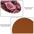 thumbnail image 5 of Rose 6Pcs Round Microfiber Leather Car Coasters, 11x11 cm/4.3x4.3 in, Cup Holder Coasters for Car, Drink Absorbent Car Coasters, Slip Car Coaster Set, 5 of 6