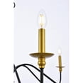 thumbnail image 6 of Home Decorative Rohan 42" Chandelier In Matte Black And Brass, 6 of 9
