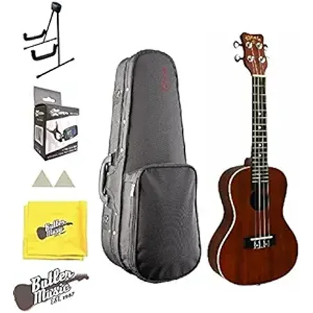 Kohala by Lanikai AK-CAE A/E Concert Size Mahogany Ukulele w/Hard case and More
