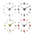 thumbnail image 5 of Billuyoard Reloj de pared 3D autoadhesivo analógico alimentado por elegante DIY funcionamiento silencioso hogar Oficina sala de estar relojes Decoración del hogar Negro Billuyoard HA067873-02, 5 of 5