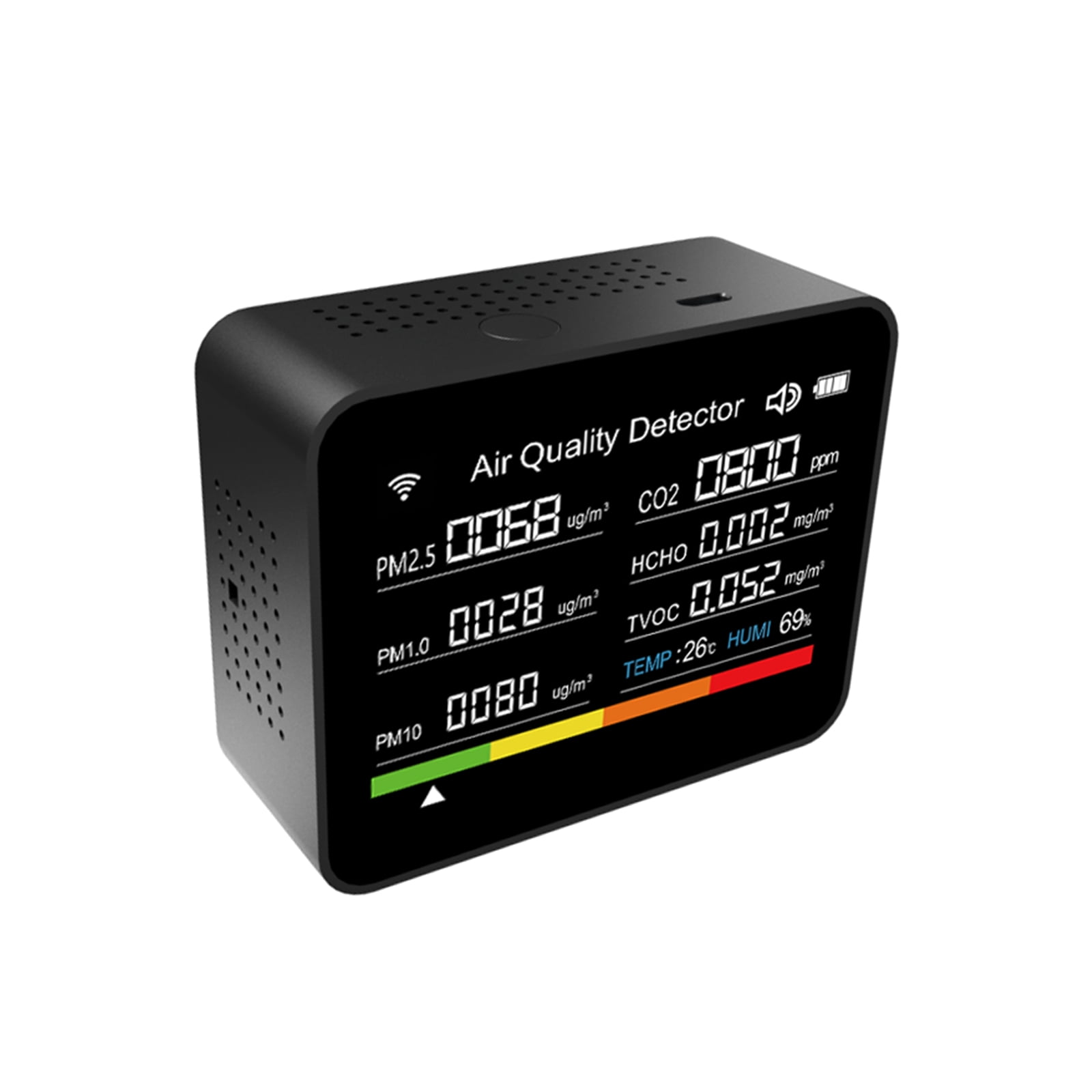13 in 1 Indoor with Hygrometer Monitors Temperature and Humidity with AQIs PM2.5 Detectors for Household