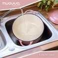 thumbnail image 5 of Olla holandesa de hierro fundido esmaltado Nuovva con tapa, antiadherente, de 6.4 cuartos de galón, resistente y apta para horno hasta 260 °C (500 °F), para hornear pan, estofar, guisar y asar, color, 5 of 5