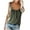 Army Green, variant on QLEICOM Summer Tank Tops for Women Loose Fit Pleated Square Neck Sleeveless Tops Curved Hem Flowy Basic Cami Top Slim Vest Army Green XXL, US Size 12