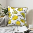 thumbnail image 6 of ZNDUO Lemon Line White Pattern Throw Pillows for Couch-Indoor Decorative Pillows,16"x16", 6 of 8