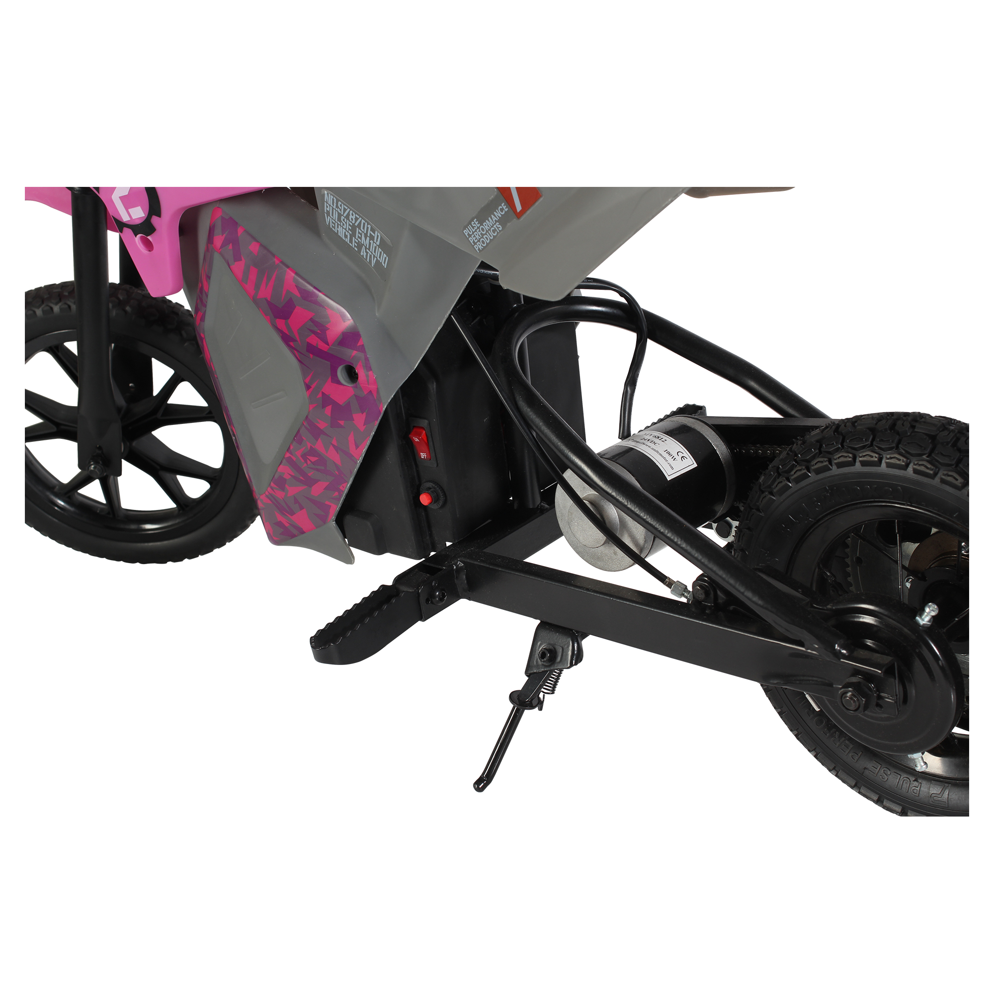 Pulse Performance Products, EM-1000 Kids Electric Motorcycle, Ages 8+, 24V battery, 10 MPH, Puncture Proof Tires, hand Brake - image 2 of 8