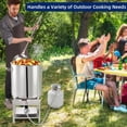 thumbnail image 6 of 64QT Stainless Steel Seafood Boiling Kit, 200,000BTU Propane Burner And Crawfish Boil Pot w/Basket and Steamer Rack, For Outdoors Cooking and Steaming, Large Turkey Fryer Pot, Lobster Shrimp Pot, 6 of 7