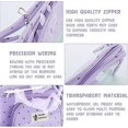 thumbnail image 4 of Neceser transparente tres en uno (morado), neceser de viaje impermeable, neceser de viaje de PVC transparente, neceser, neceser de maquillaje, para hombres, mujeres y niños, 4 of 5