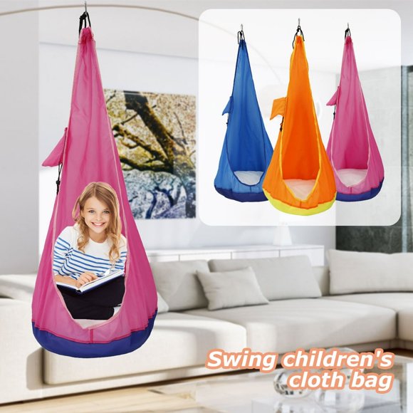 DEBGFS Pod Swing Seat Hanging Seat Without Cushions Child Hammock Chair Indoor&Outdoor Durable Hanging Hammock Chair,red
