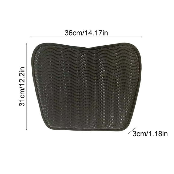 Ruhiku GW Non-Slip Silicone Kayak Seat Cushion with Breathable Mesh, High-Density Sponge Padding for Inflatable Boats Fishing Canoe, Waterproof Outdoor Comfort
