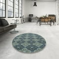 thumbnail image 4 of Ahgly Company Machine Washable Indoor Rectangle Transitional Dark Blue Grey Blue Area Rugs, 7' x 10', 4 of 7