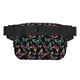 thumbnail image 3 of Fotbe Rainbow Butterflies Cangurera Cuadrada con Estampado de Doble Capa, Bolsa de Cintura Ajustable Mini para Hombres y Mujeres, 3 of 9