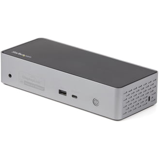 Plugable 4K USB-C Docking Station, Triple Monitor, 100W Power, 3x