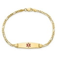 thumbnail image 6 of Auriga Fine Jewelry 14K Yellow Gold Soft Figaro Id Bracelet 7 inch for Women(L- 7inch, W- 7.5mm), 6 of 6