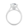 thumbnail image 3 of Bermuda - Moissanite Round Cut Lab Diamond Solitaire Engagement Ring, 3 of 4