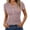 06# Light pink, variant on Qwertyu Women's 2026 Fall Summer Short Sleeve Tops Ribbed Henley Button Slim Fit Basic Casual T Shirts Blouse Clothing Light Green M