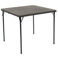 thumbnail image 3 of Emma + Oliver 2.83-Foot Square Bi-Fold Dark Gray Plastic Folding Table with Carrying Handle, 3 of 13