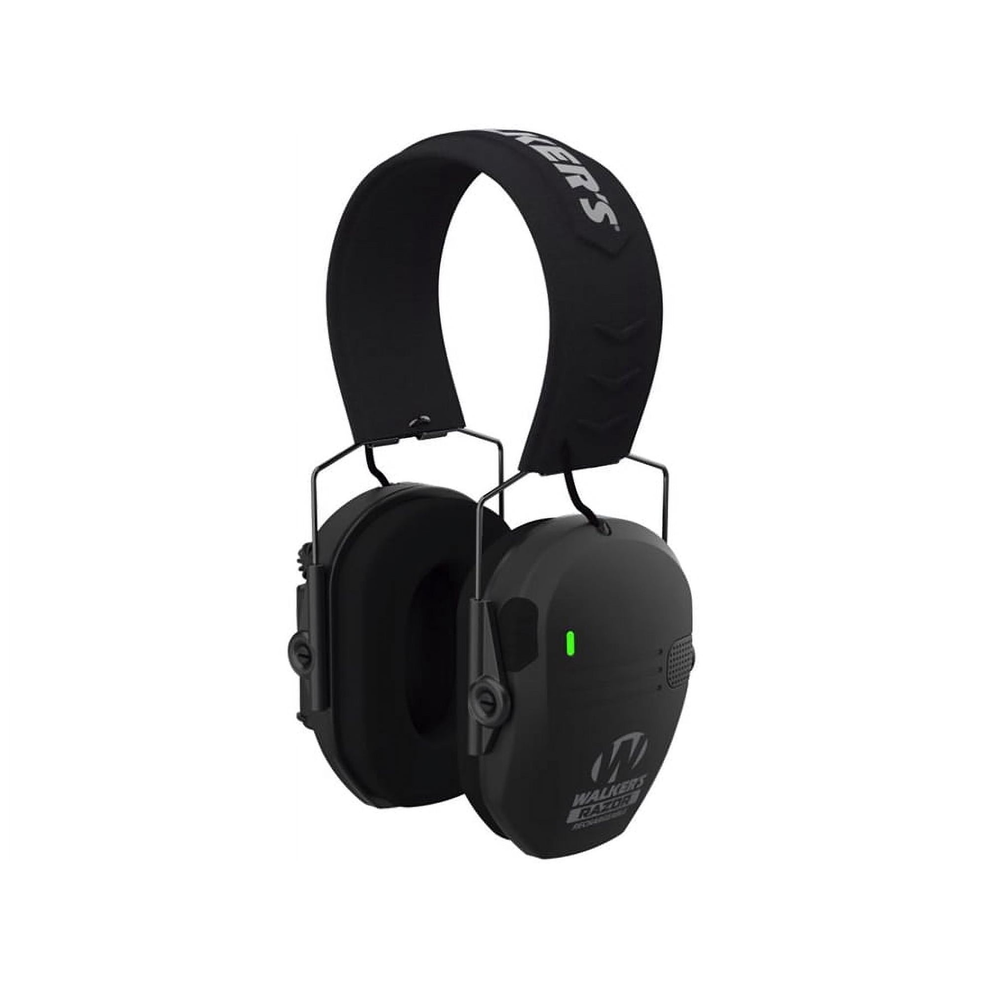 WALKER’S Unisex Adult’s Hunting Shooting Lightweight Rechargeable Hearing Protection Noise Reduction Low-Profile Electronic Earmuffs, Black