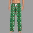 thumbnail image 2 of Xuniizn Mens Pajama Pants, Christmas Prints Drawstring Elastic Waist Breathable Casual Loose Pajama Bottoms, Stretchy Soft Cozy Holiday Sleep Pants, S-5XL, 2 of 5