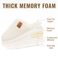 thumbnail image 4 of Litfun Women's Fuzzy Slippers Winter Comfy Indoor House Slippers Soft Memory Foam Shoes, Beige, 4 of 7