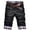 Black, variant on zeranth Summer Beach Casual Men Plaid Patchwork Turn Up Cuff Shorts Fifth Pants Trousers