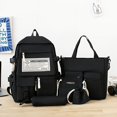 thumbnail image 4 of 5pcs Large Capacity Durable Schoolbags Set - Simple Fashion Backpack With Shoulder Bag, Handbag, Pen Case And Coin Purse, 4 of 5