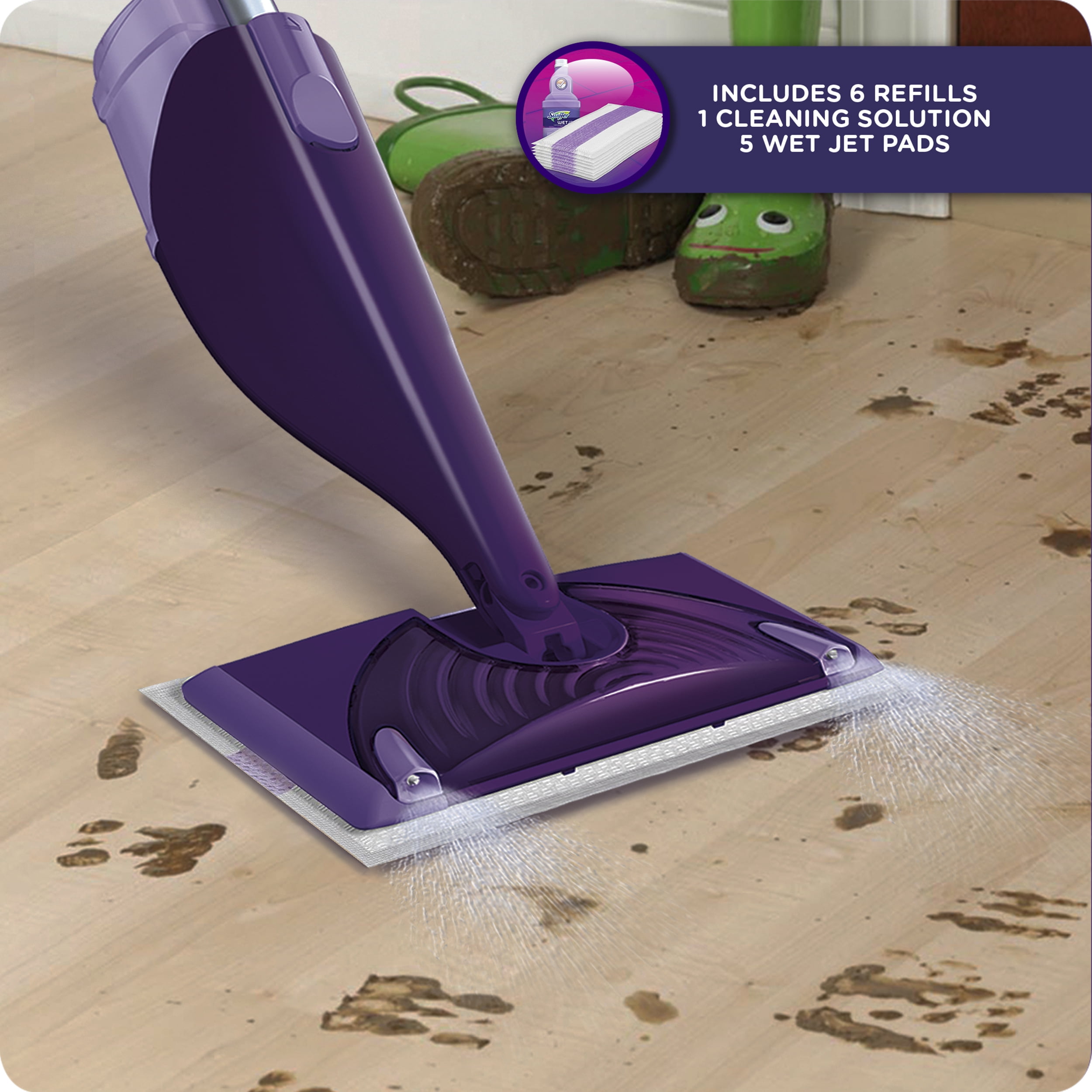 Swiffer Wetjet Hardwood Floor Spray Mop Starter Kit Com
