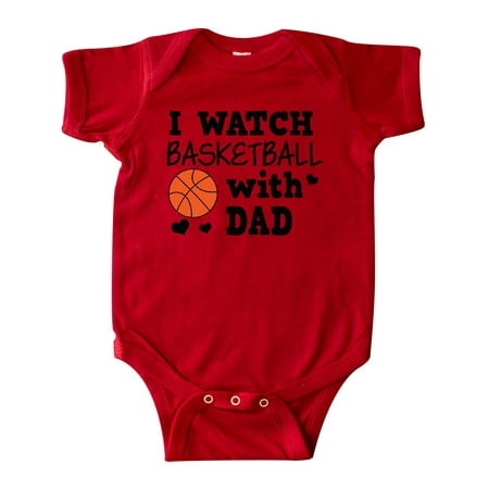

Inktastic I Watch Basketball with Dad Gift Baby Boy Bodysuit