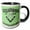 Black/White, variant on 3drose, Weapons of Math Instruction Fun Algebra Pun Green, 15oz Mug