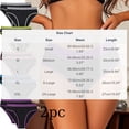 thumbnail image 3 of WRKEKC Underwear Women Pack 2PC Plus Size Seamless Low Waist Stripes Color Block High Elasticity Triangle Panties for Everyday Wear, 3 of 6