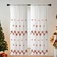 thumbnail image 4 of Christmas 2pcs Exquisite Window Drapery Polyester Multicolor 78x39in Festive Pattern Soft Comfortable Easy Install Versatile for Curtain Scene Arrangement Home Holiday Decor, 4 of 5