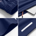 thumbnail image 6 of Mens Quick Dry Athletic Shorts Casual Fashion Solid Color Elastic Waist Shorts with Pockets for Sports, Beach, and Daily Wear Navy M, 6 of 7