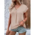 thumbnail image 1 of Blouse Décontractée en Coton à Manches Longues pour Femmes Noire, 1 of 5