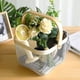 thumbnail image 4 of Organizador de basura Almacenamiento con mango de madera Cesta de utilidad de metal vintage apilable para despensa Armario de cocina Gabinetes de despensa de baño Blanco, 11 Feliz Sencillez, 4 of 5