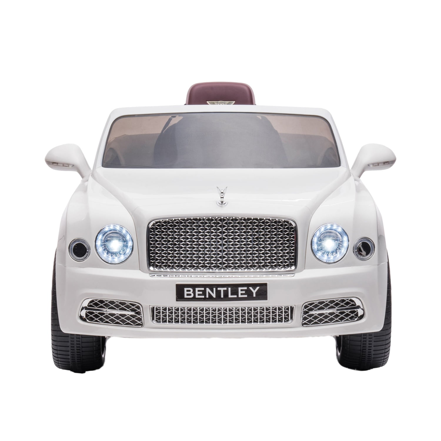 CIPACHO 12V Electric Kid Ride On Car, Bentley Mulsanne Licensed Cars for Kids, 4 Wheels Motorized Vehicles Children Toys, 2 Speeds, White CIPACHO 12V Electric Kid Ride On Car, Bentley Mulsanne Licensed Cars for Kids, 4 Wheels Motorized Vehicles Children Toys, 2 Speeds, White