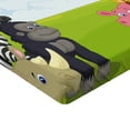 thumbnail image 2 of Ambesonne Animal Fitted Sheet, Savannah Animals Cartoon, Queen Size, Multicolor, 2 of 3