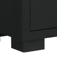 thumbnail image 4 of Benjara Amey 2 Drawer Nightstand- White Marble Trim- Black Wood, 4 of 6