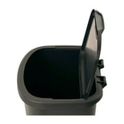 Mainstays Kitchen Trash Can, 11 Gallon Plastic Garbage Bin with Lift Top Lid, Black