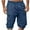 Navy, variant on Miqool Men's Big & Tall Hiking Cargo Shorts Elastic Waistband Casual Stretch Work Shorts with 5 Pockets for Fishing Camping Golf