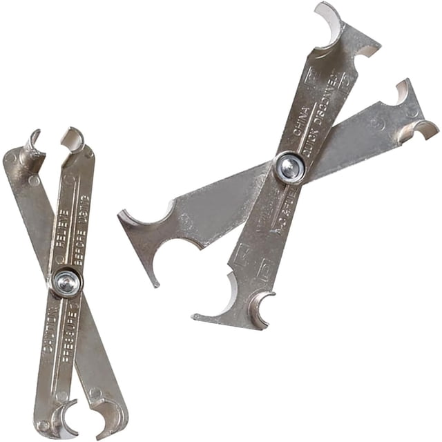 2PCS Fuel Line Disconnect Scissor Tool, 3/8 5/16 Inch Multi-Purpose Tool for Quick Disconnection, Filter Removal Transmission, Heater, and A/C -
