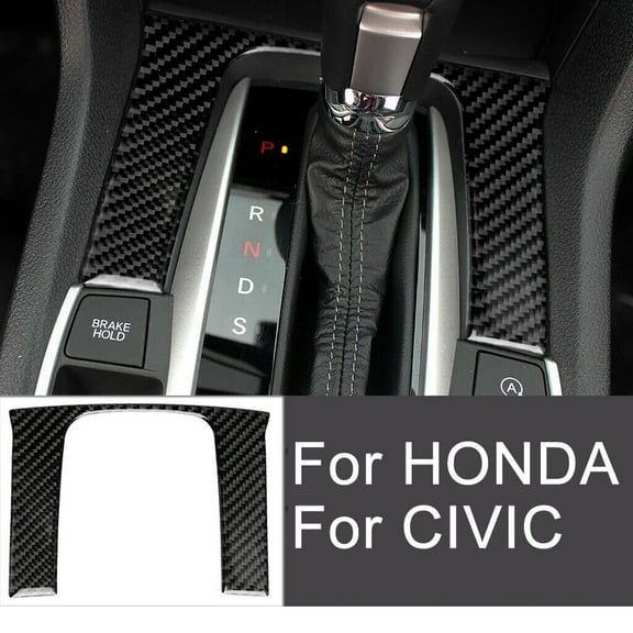 Carbon Fiber Gear Shift Panel Decor Trim Cover for Honda for Civic 2016-2020 Auto Accessories
