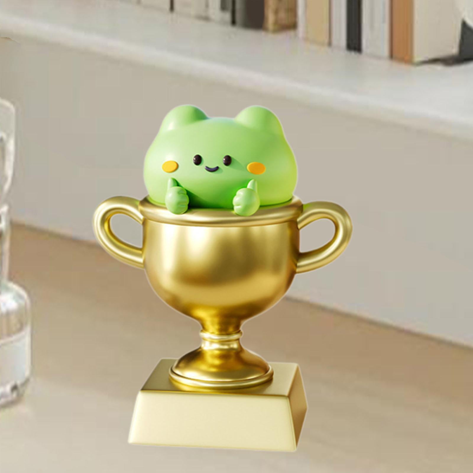 CoudarTitie Award Trophy Artwork Compact Size Resin Medals Decor Trophy Cup Award Statue for